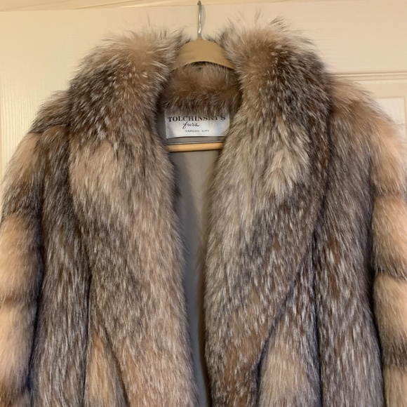 Tolchinsky’s Furs Crystal Fox Fur Coat sz M/L - Picture 2 of 9